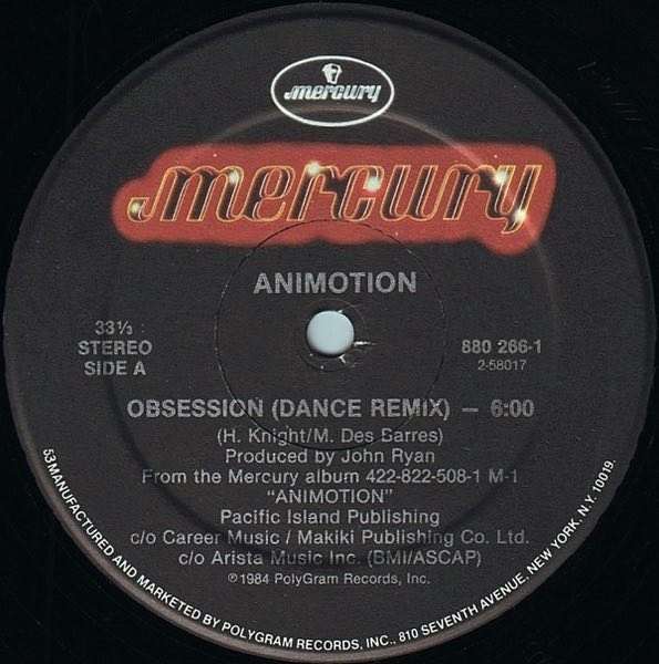 Animotion - Obsession (Dance Remix) LP