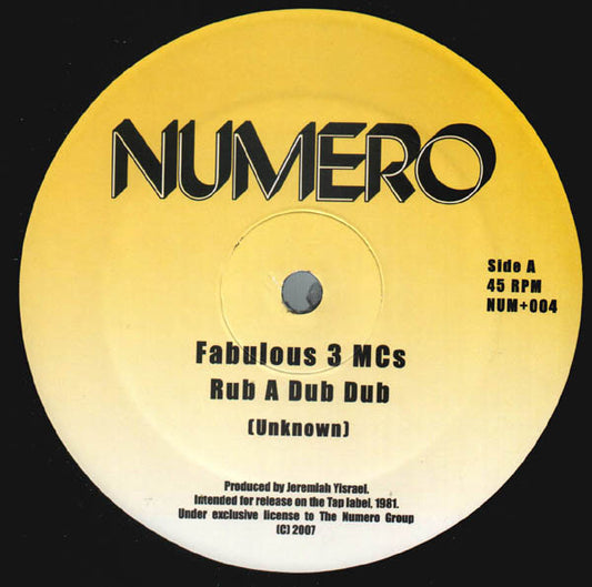 Fabulous 3 MCs - Rub A Dub Dub LP